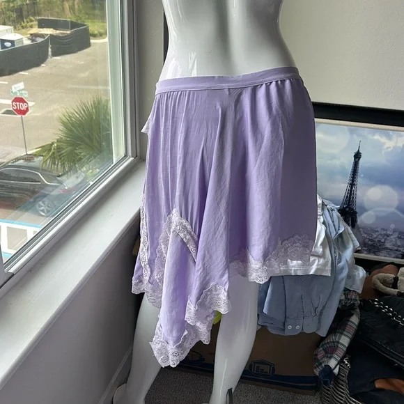 Free People Neon Nights Lavender Skirt M EUC - Picture 2 of 5